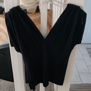 Sexy black top with tie shoulders